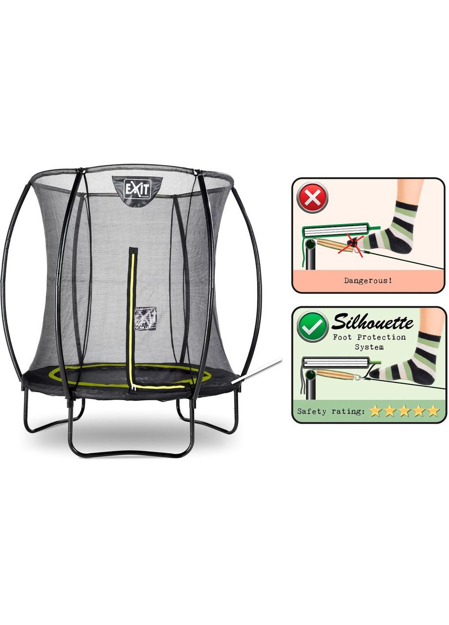 Батут Silhouette круглый с защитной сеткой 183 см Exit Toys (329444297)