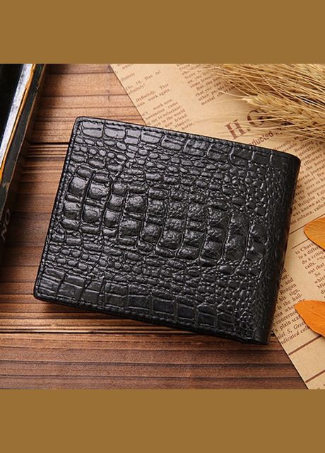 Чоловічий шкіряний гаманець із крокодилом No Brand (334731242)