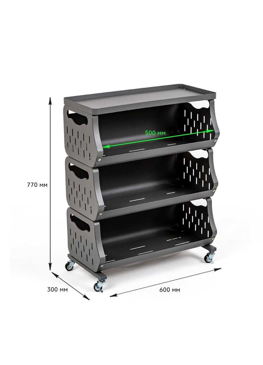 Стеллаж универсальный для хранения трехъярусный 60х30х77см SW-00002259 Sticker Wall (315024020)