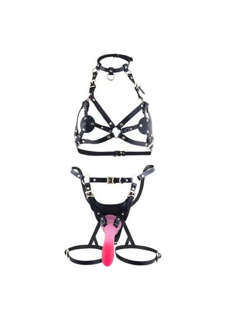 Сбруя со страпоном SEVANDA Queen Sheba Set with Pink Dildo - CherryLove Lockink (366962637)