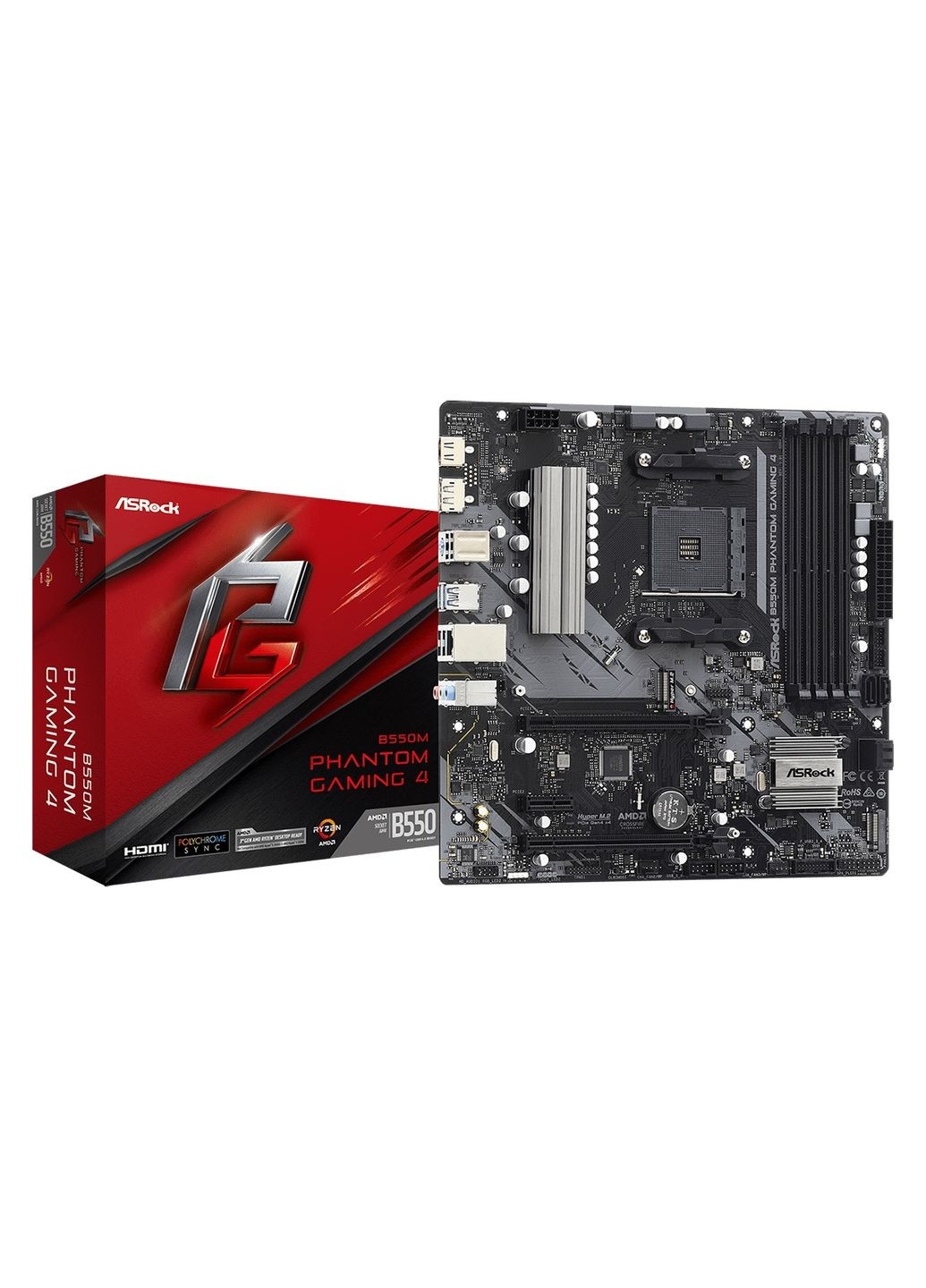 Материнская плата B550M Phantom Gaming 4 Socket AM4 ASRock (315004435)