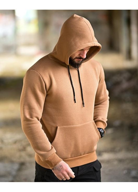 Тактическое мужское худи на флисе с принтом койот No Brand (365591520)