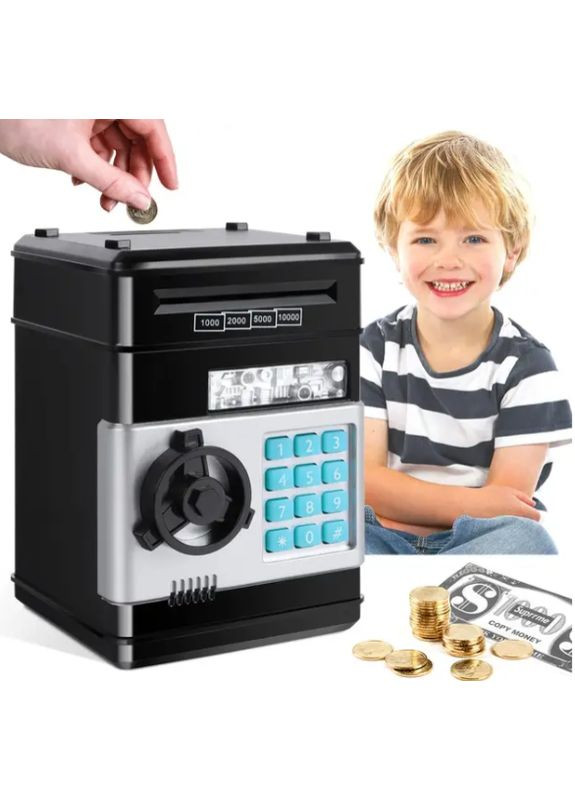 Электронный сейф-копилка "Банкомат" с кодовым замком и купюроприемником / Копилка для бумажных денег No Brand (344465653)