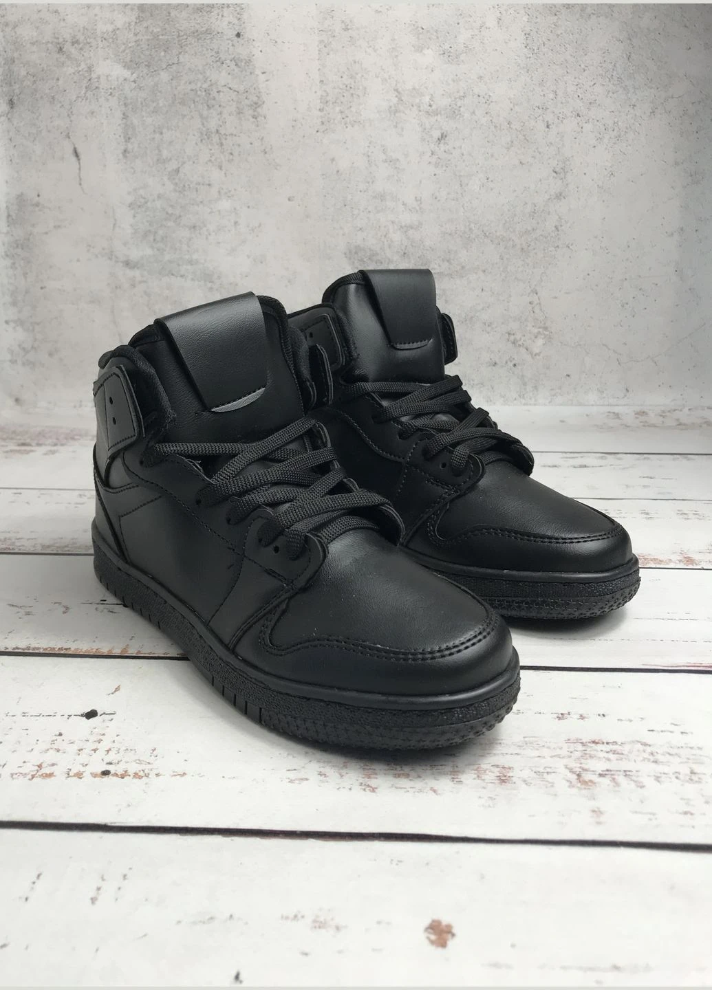 Черевики хайтопи демісезонні на хлопчика підлітка OK Shoes Чорний (1084) No Brand (347236118)