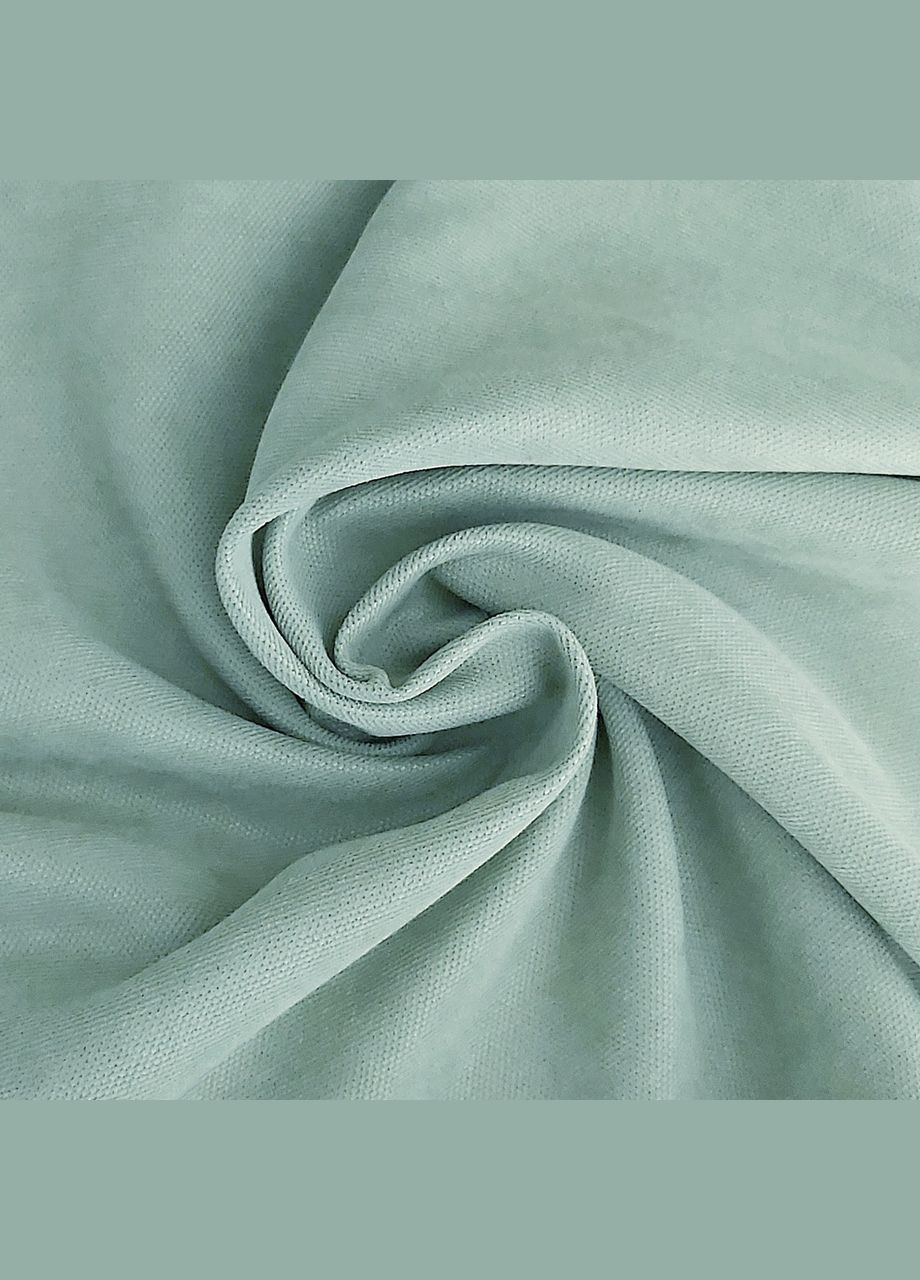 Штора на серых люверсах 1 шт с подхватом 325х250 см микровелюр Светло-бирюзовый No Brand (337354009)