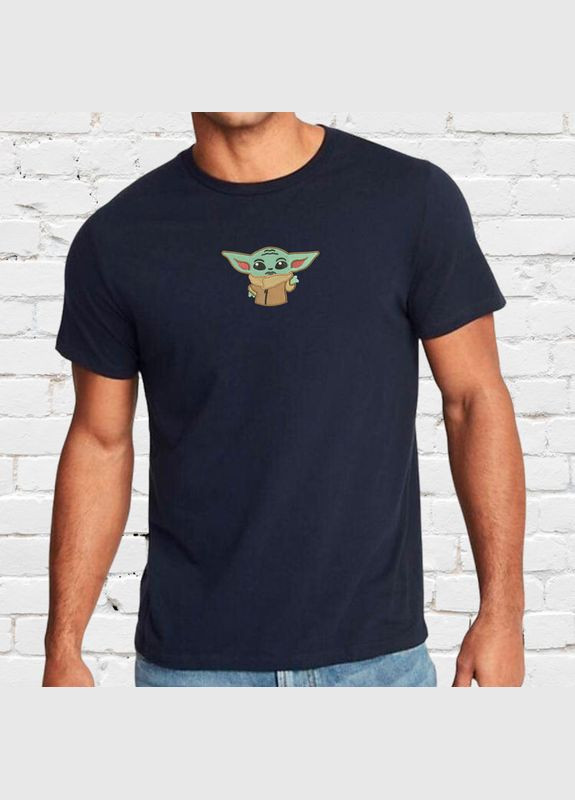 Черная футболка с вышивкой йода (yoda) 05 мужская (508668-19-3) No Brand