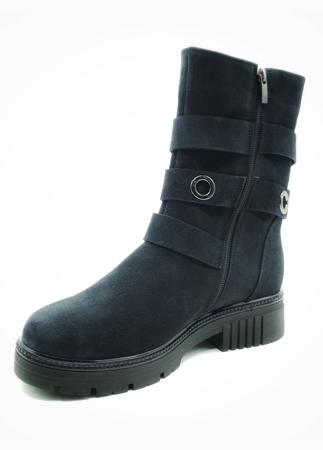 Осенние женские ботинки зимние синие замшевые fs-18-4 23,5 см (р) Foot Step