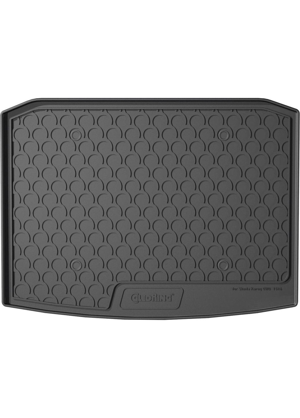 Резиновый коврик в багажник для Skoda Karoq (mkI) 2017→ (полный привод) (нижний) (багажник) (GR 1516) Gledring (361241038)