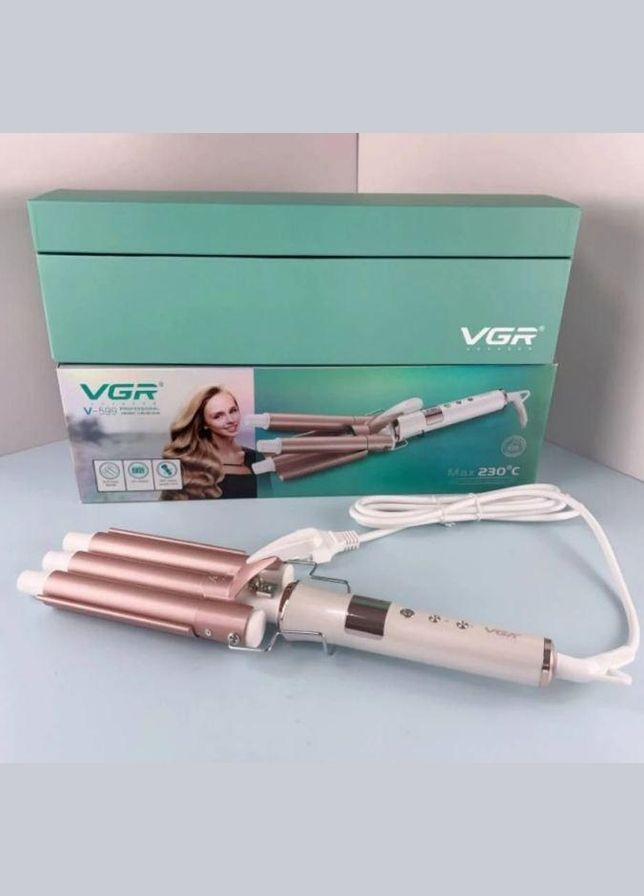 Плойка тройная для завивки волос регулирование температуры щипцы три волны V 599 22 мм VGR (322426479)