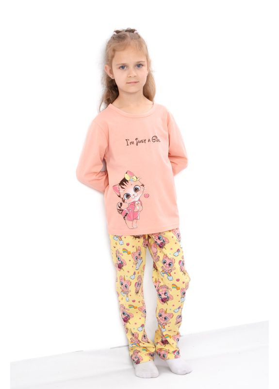 Жовта всесезон піжама для дівчинки (p-9473) Носи своє