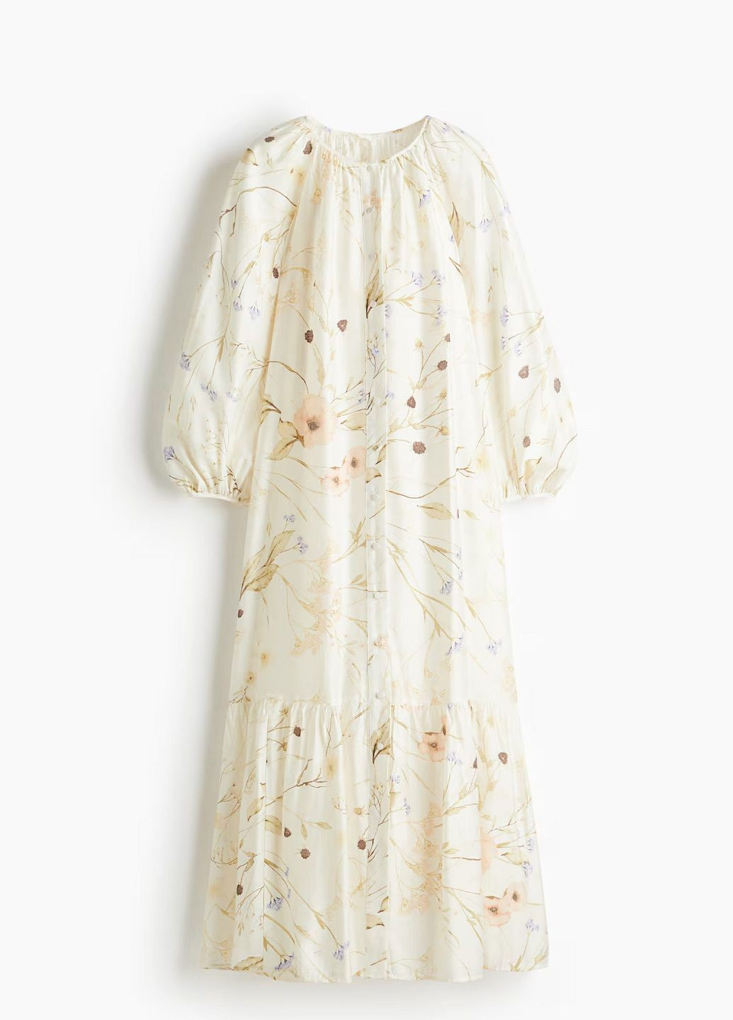 Білий кежуал сукня H&M з квітковим принтом