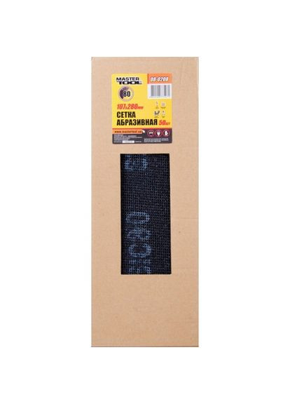 Сетка абразивная зерно 80 107*280 мм GM (08-0208) Mastertool (322704302)