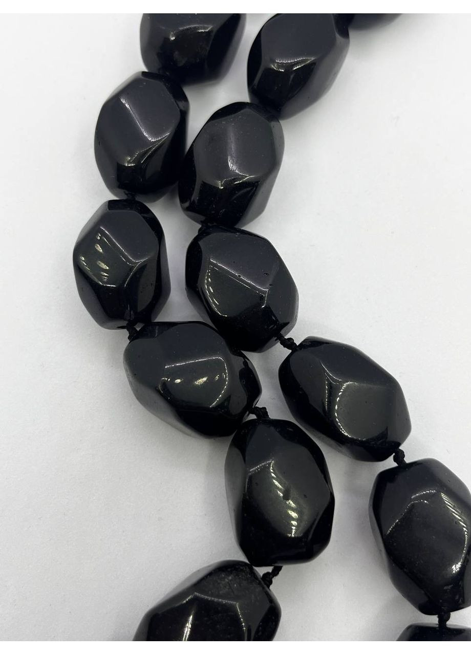 Намисто Агат 56 см Чорний (10288) No Brand (356109193)
