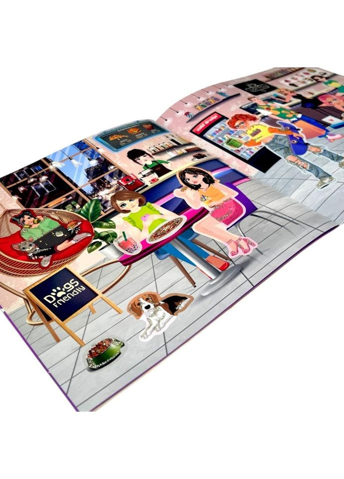 Дитяча книжечка з наклейками "Glamour Girls" РМ-87-03 No Brand (362569077)