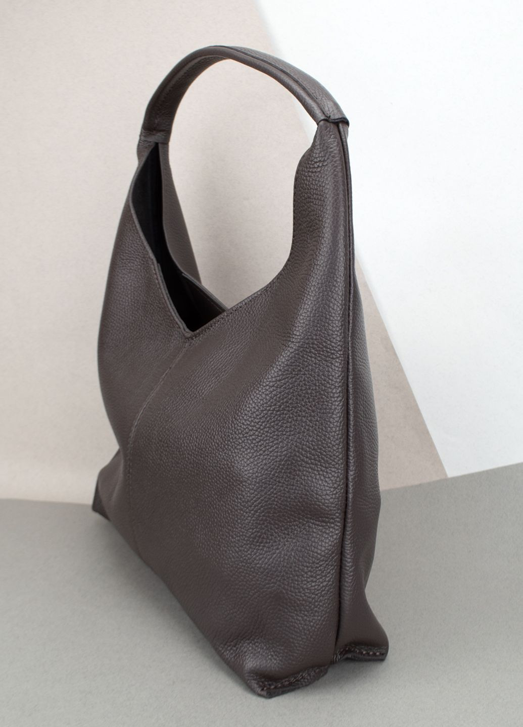 Сумка женская шопер кожаная 03695 с одной ручкой шоколадная Virginia Conti (305741684)