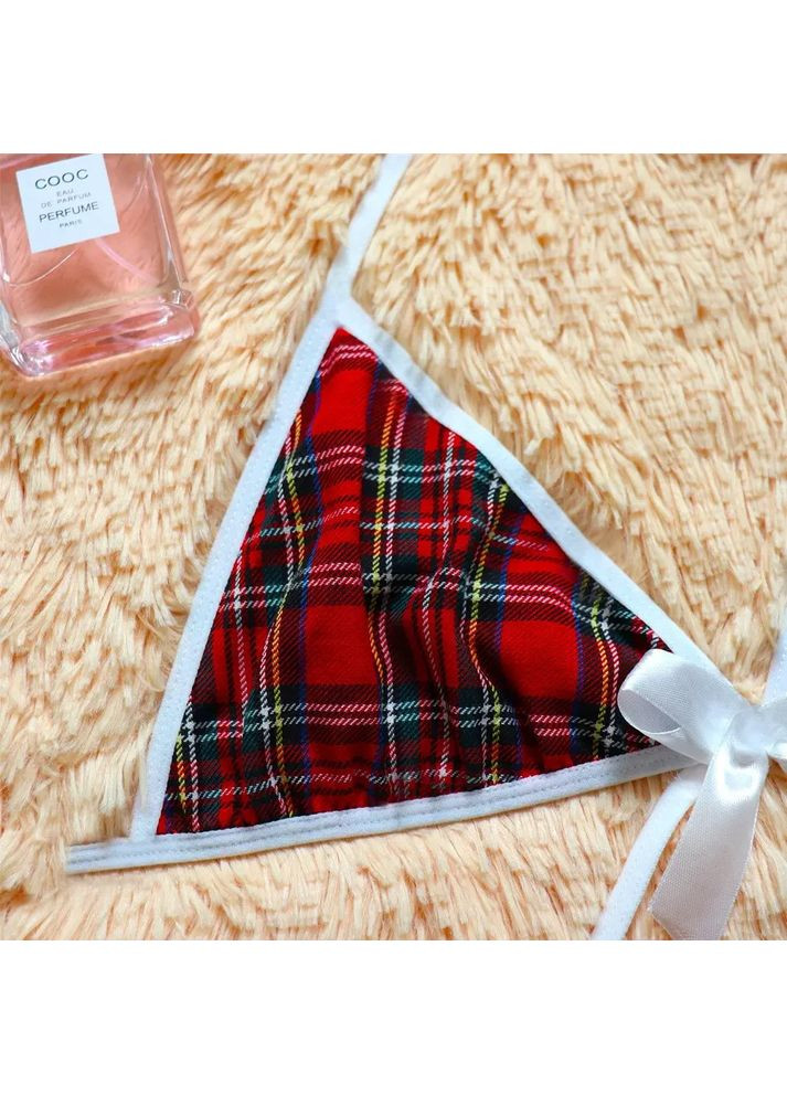 Костюм игровой костюм в клетку красного цвета. Сексуальный костюм школьницы +18, для бдсм China (360866400)