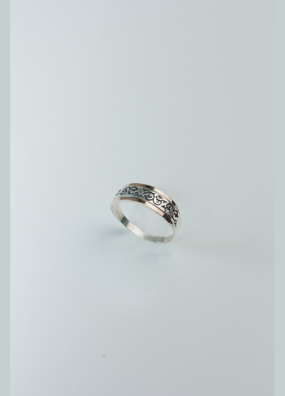 Кольцо серебряное с золотом Вышиванка 0056к, размер No Brand (317577897)