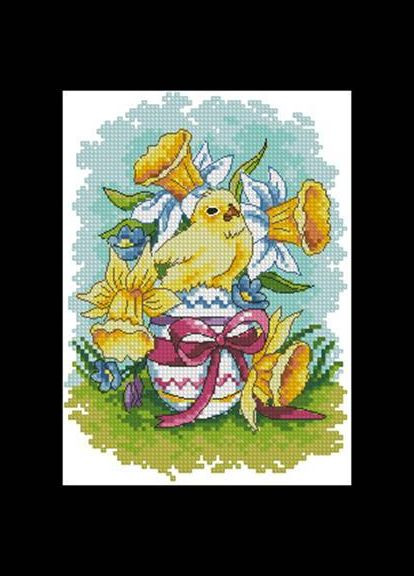 Набір для вишивання хрестиком. Розмір: 11*16 см Великодня листівка Лоскуток (315362452)