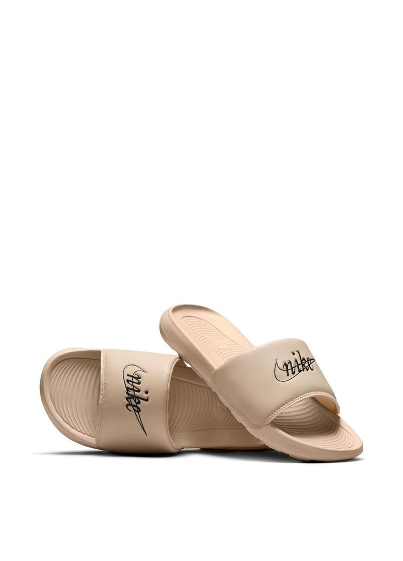 Бежевые женские шлепанцы hv5793-100 бежевый резина Nike