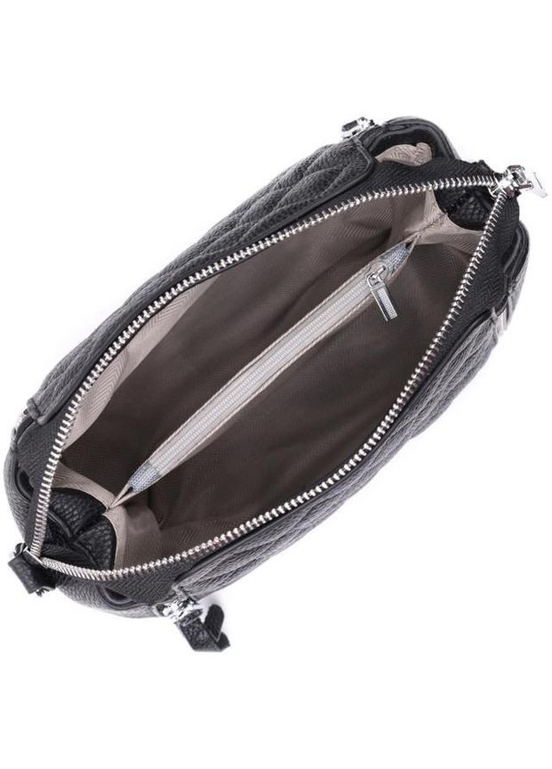 Сумка кросс-боди через плечо женская кожаная с металлическими ножками маленькая Черный 35724 Vintage (336889621)