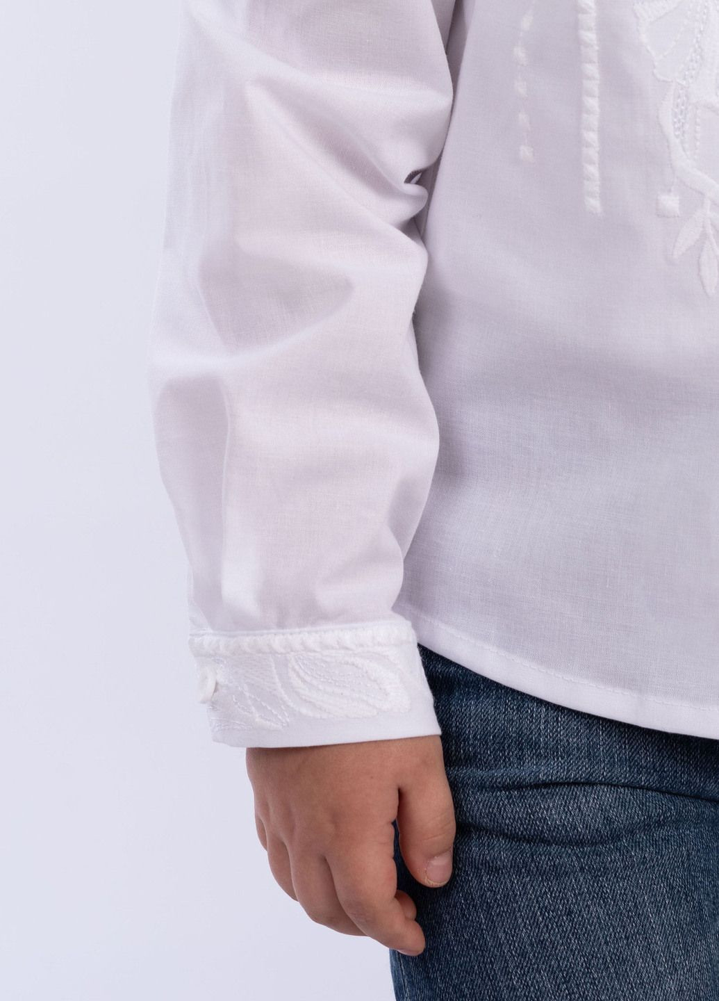 Белая рубашка для мальчиков Едельвіка хлопок (361948580)