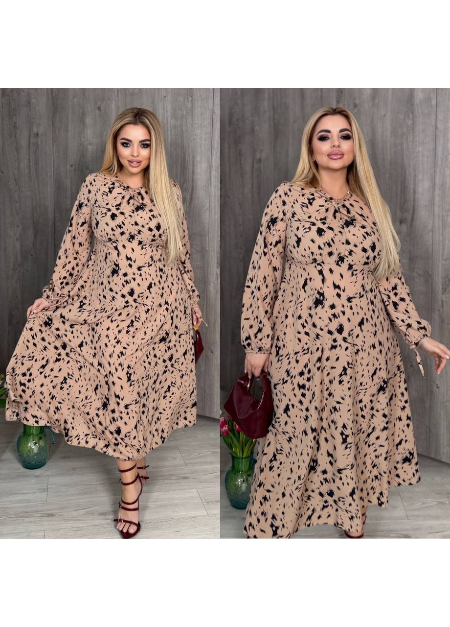 Бежевое красивое платье Fashion