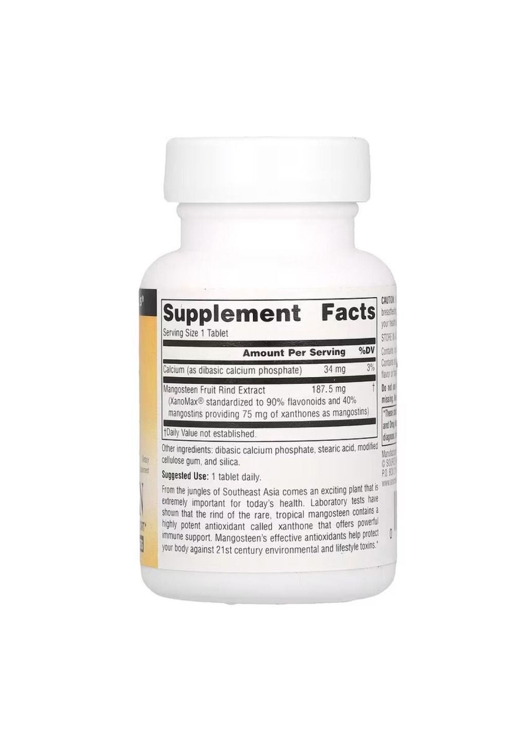 Добавка Mangosteen 75mg - 60 tabs Source Naturals (330105385)