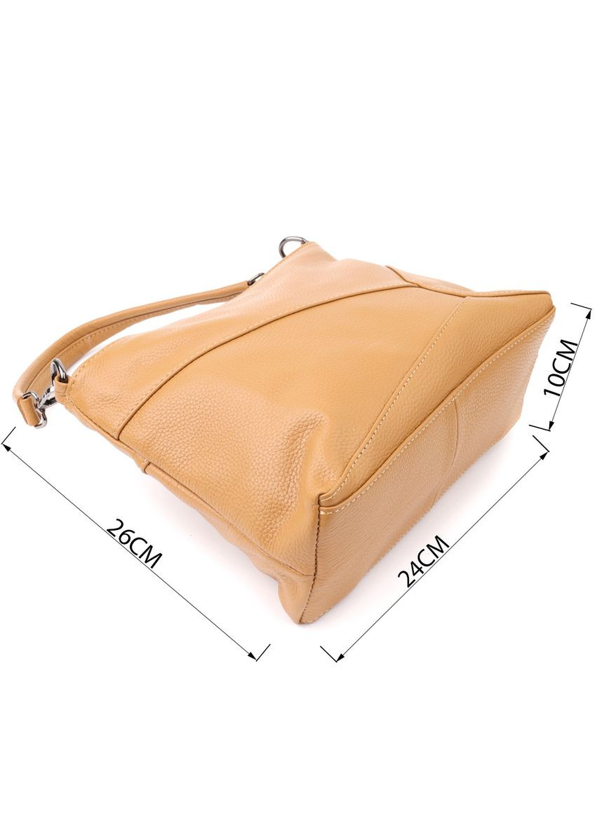 Женская сумка на два отделения из натуральной кожи 23015 Светло Vintage (357207694)