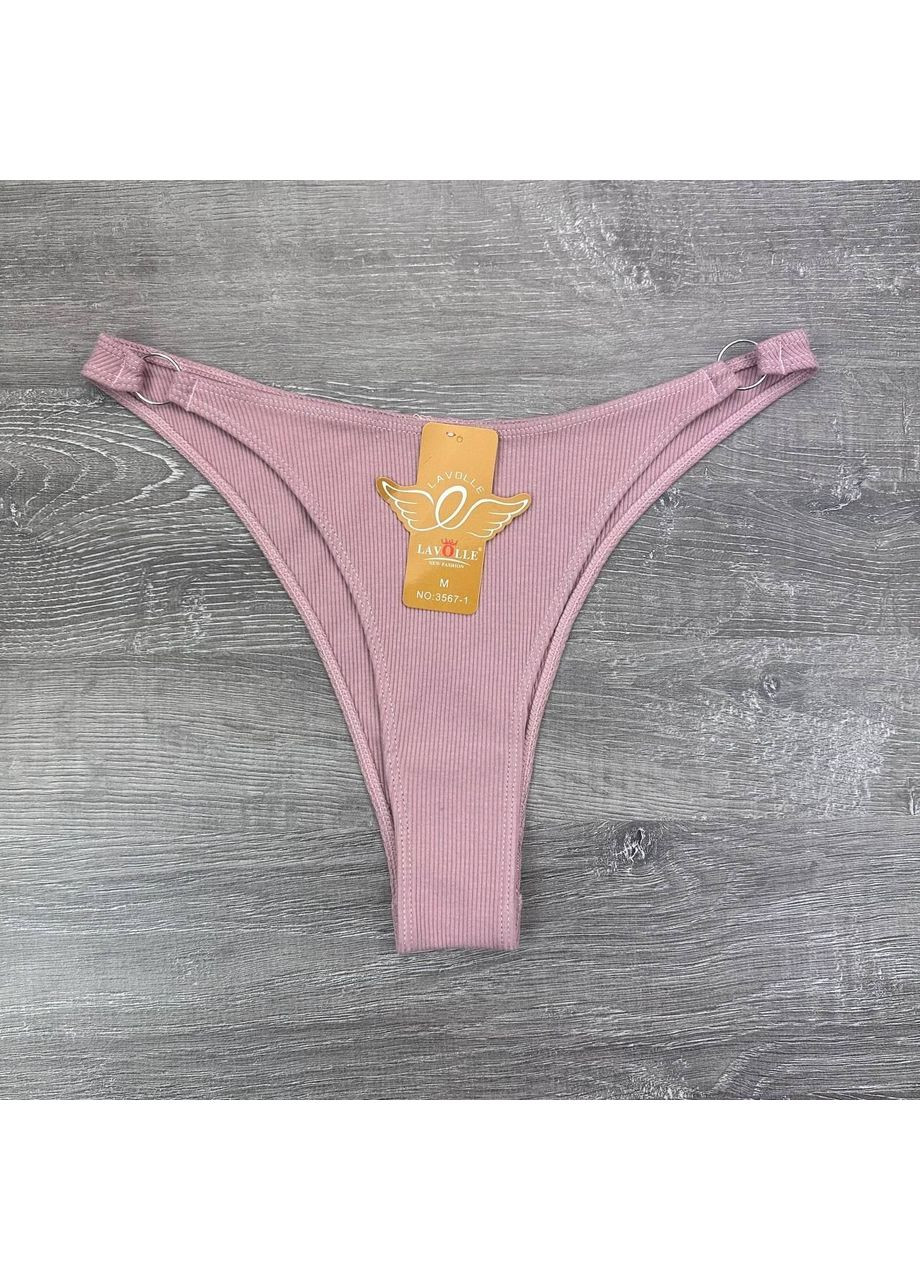 Жіночі бавовняні трусики в танга рубчик Lavolle (356509168)