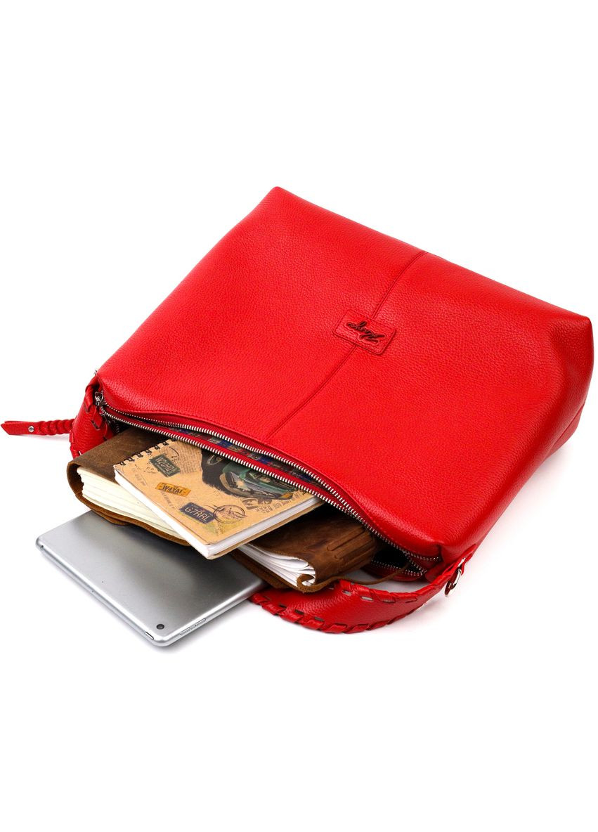 Вмістка жіноча сумка шкіряна червоний 20849 Karya (329195588)