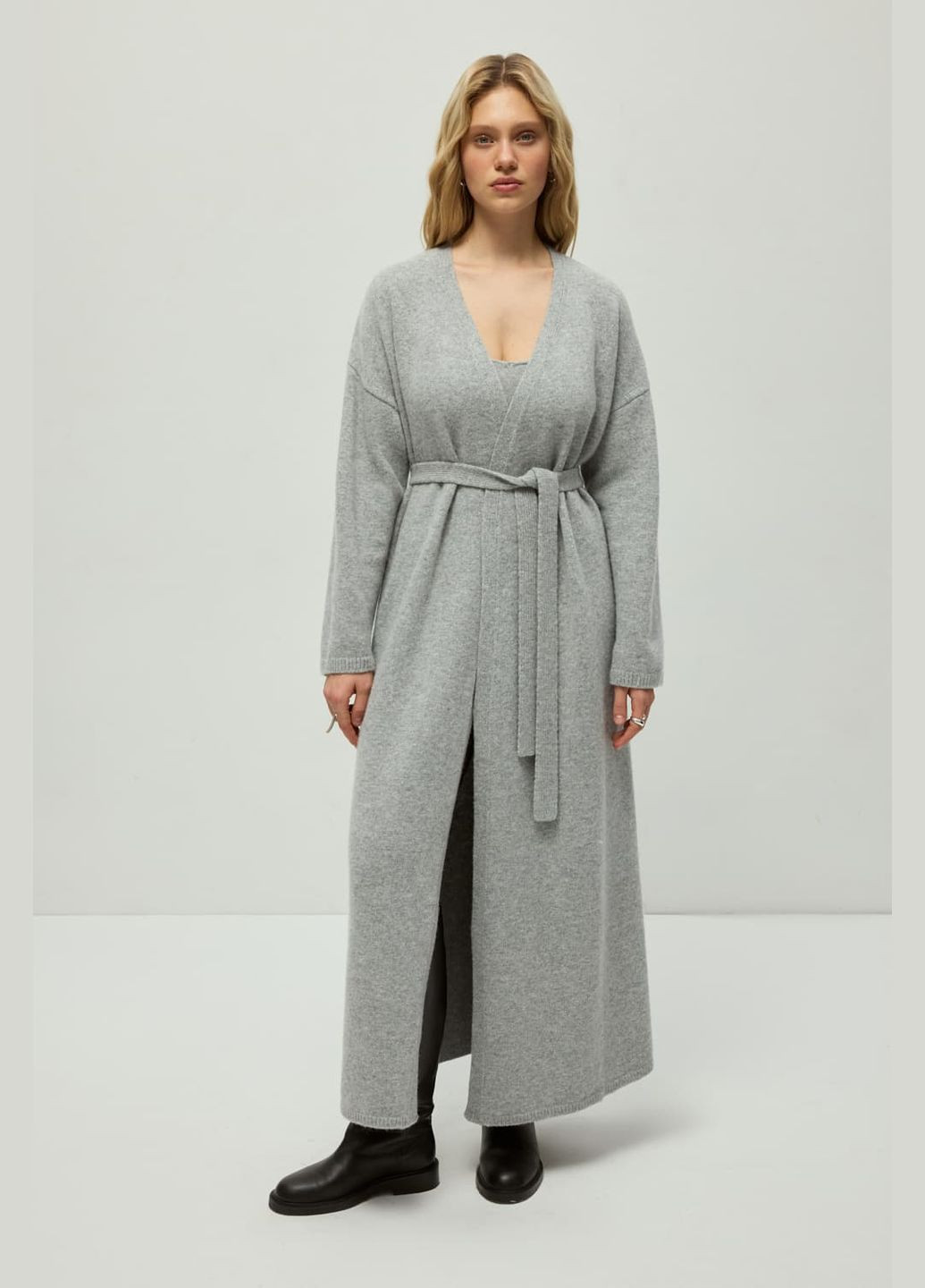 Серый демисезонный кардиган Papaya