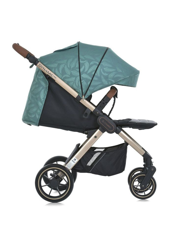 Коляска детская DYNAMIC PRO Special Mint прогулочная с чехлом дождевиком и москитной сеткой Мятная с перышками (ME 1053G-2) El Camino (334338195)