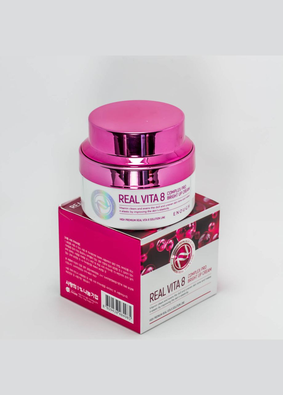 ENOUGH Питательный крем для лица Real Vita 8 Complex Pro Bright Up Cream 50 мл — Крем, Южная Корея (367985196)