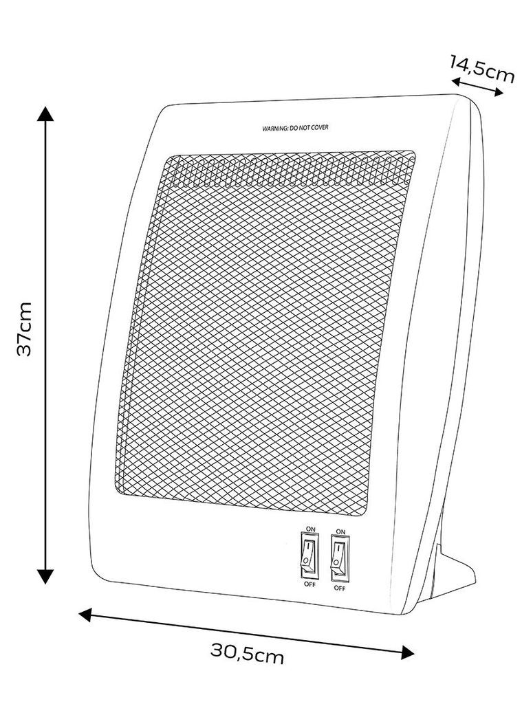 Обогреватель инфракрасный, 800Вт, кварцевый нагрев. элемент, белый Neo Tools (315406789)