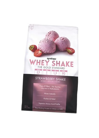 Протеиновый порошок, Whey Shake, 2270г Клубничный шейк (29199008) Syntrax (322725098)