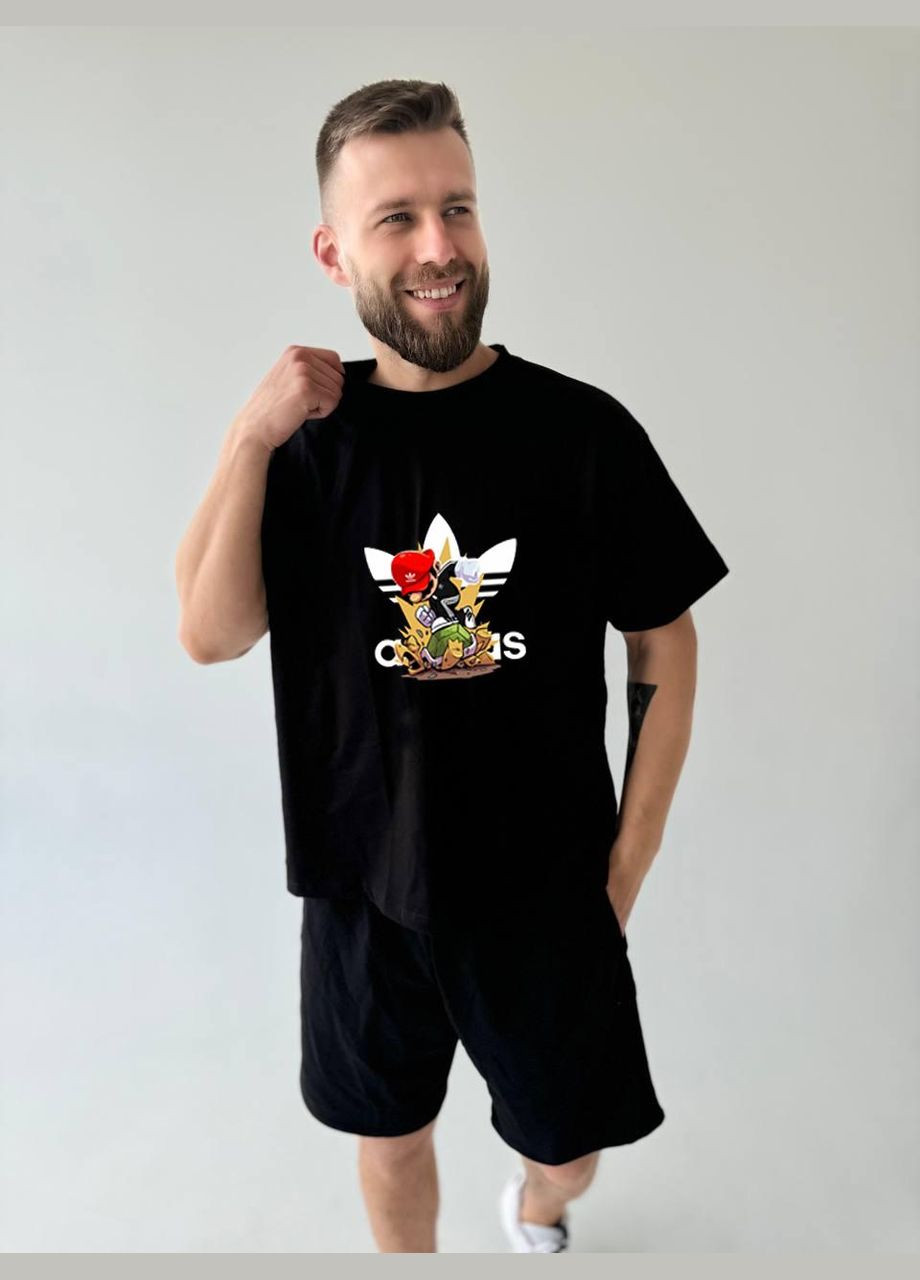 Футболка оверсайз (унісекс) чорна No Brand (329698781)