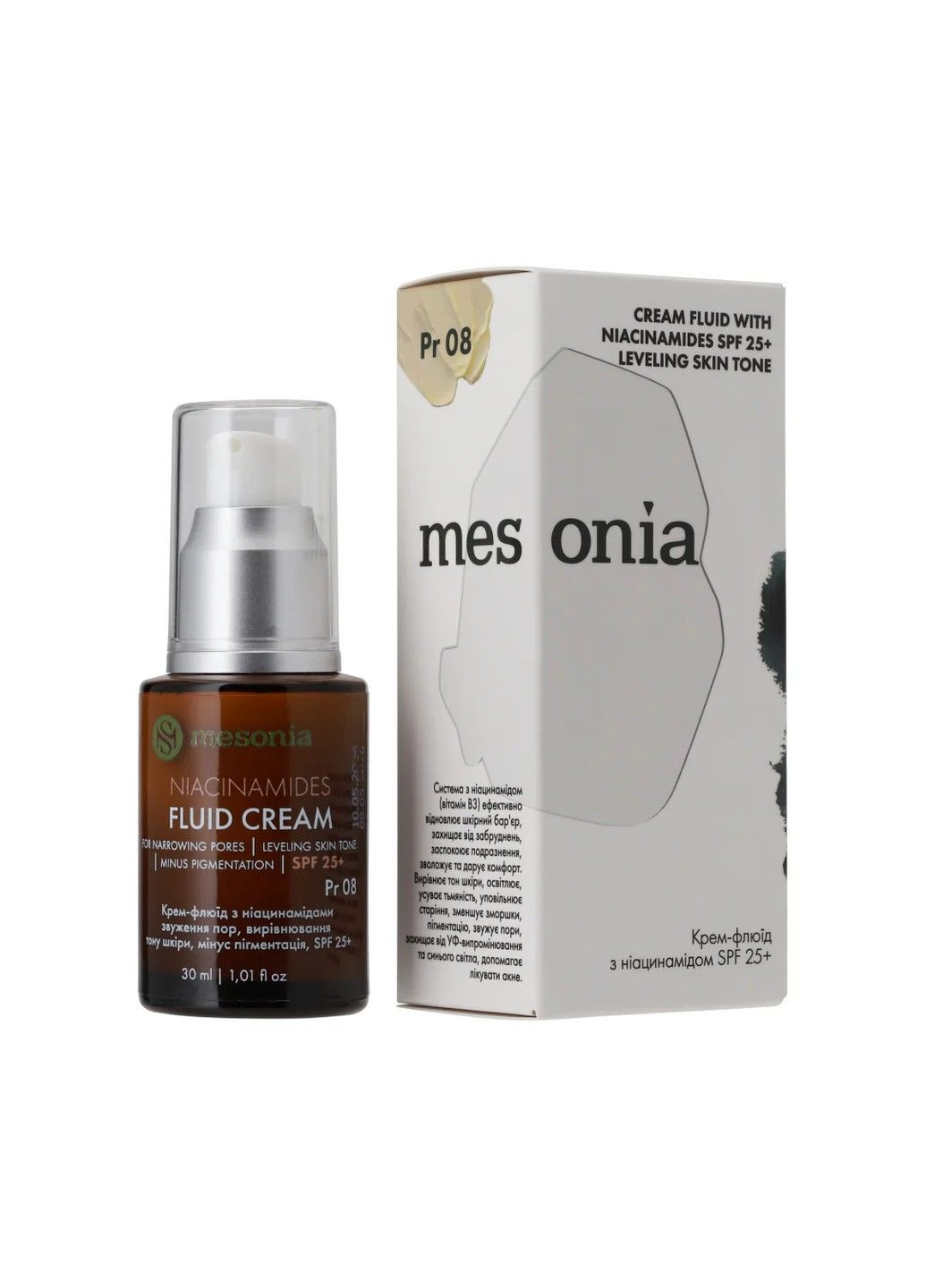 Mesonia Крем-флюид с ниацинамидом SPF 25+ 30 мл — Крем, Украина (361432241)