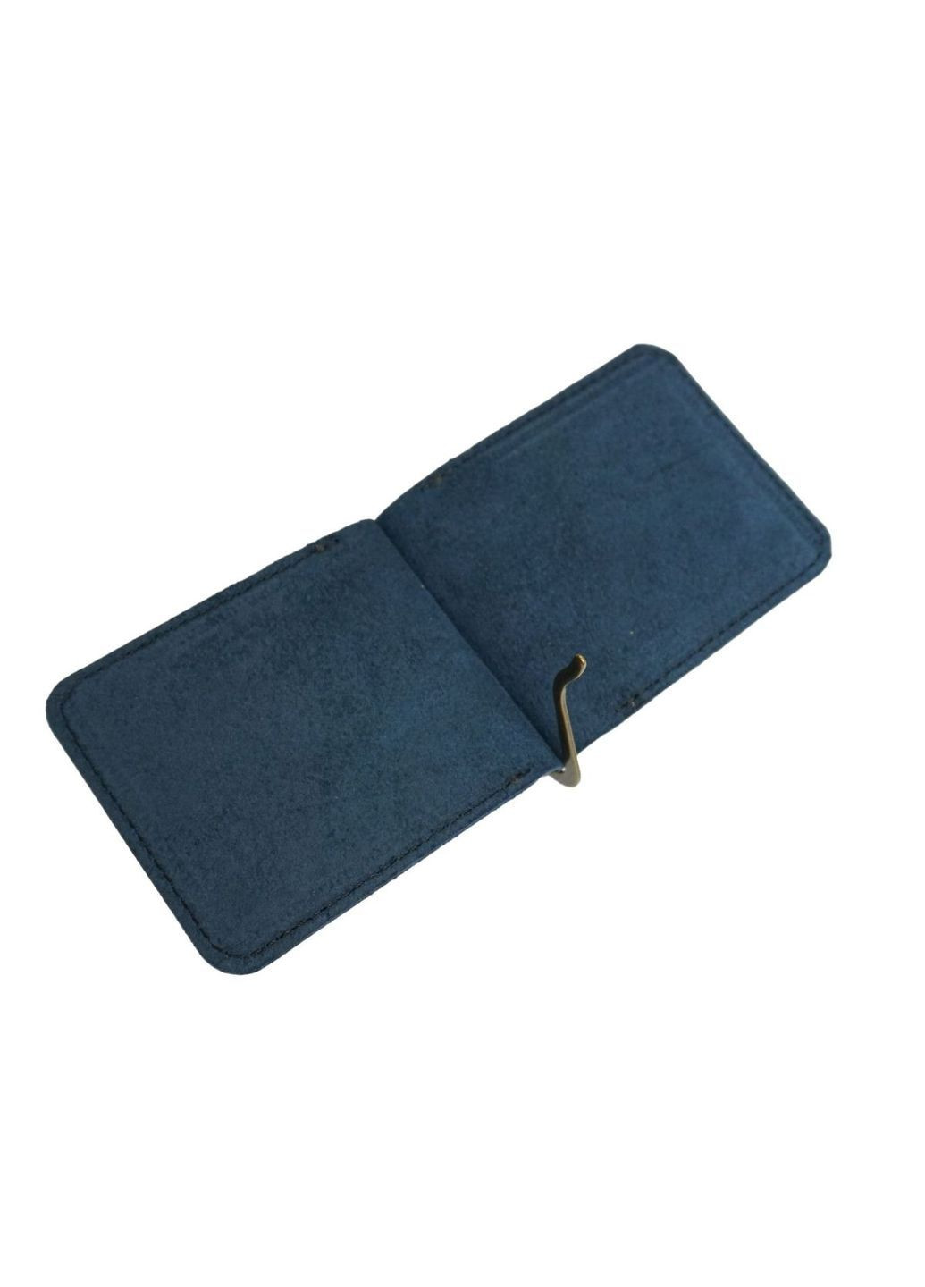 Шкіряний Затискач для грошей Класичний, Синій Crazy Horse MC-10 No Brand (364550772)