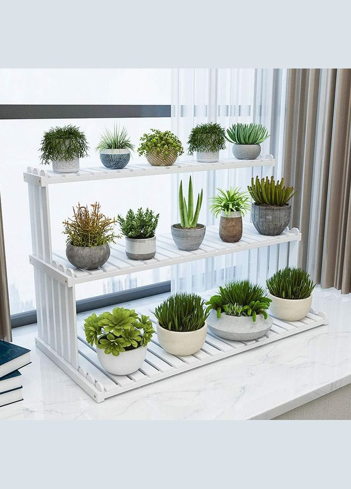 Подставка для цветов из дерева Санабриа 100 зефир (ЦВП-104820) No Brand (328226337)