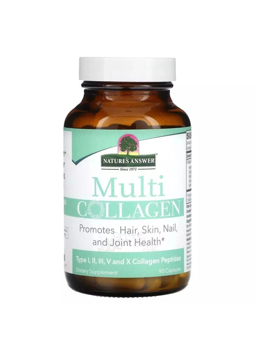 Мультиколаген, Multi Collagen,, 90 капсул Nature's Answer (370188651)