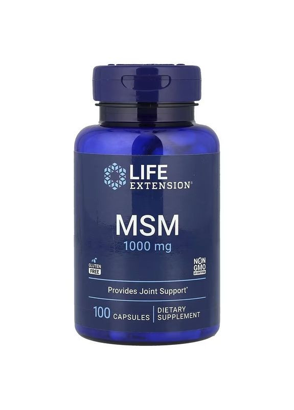 МСМ, Метилсульфонілметан, MSM,, 100 капсул Life Extension (364656543)