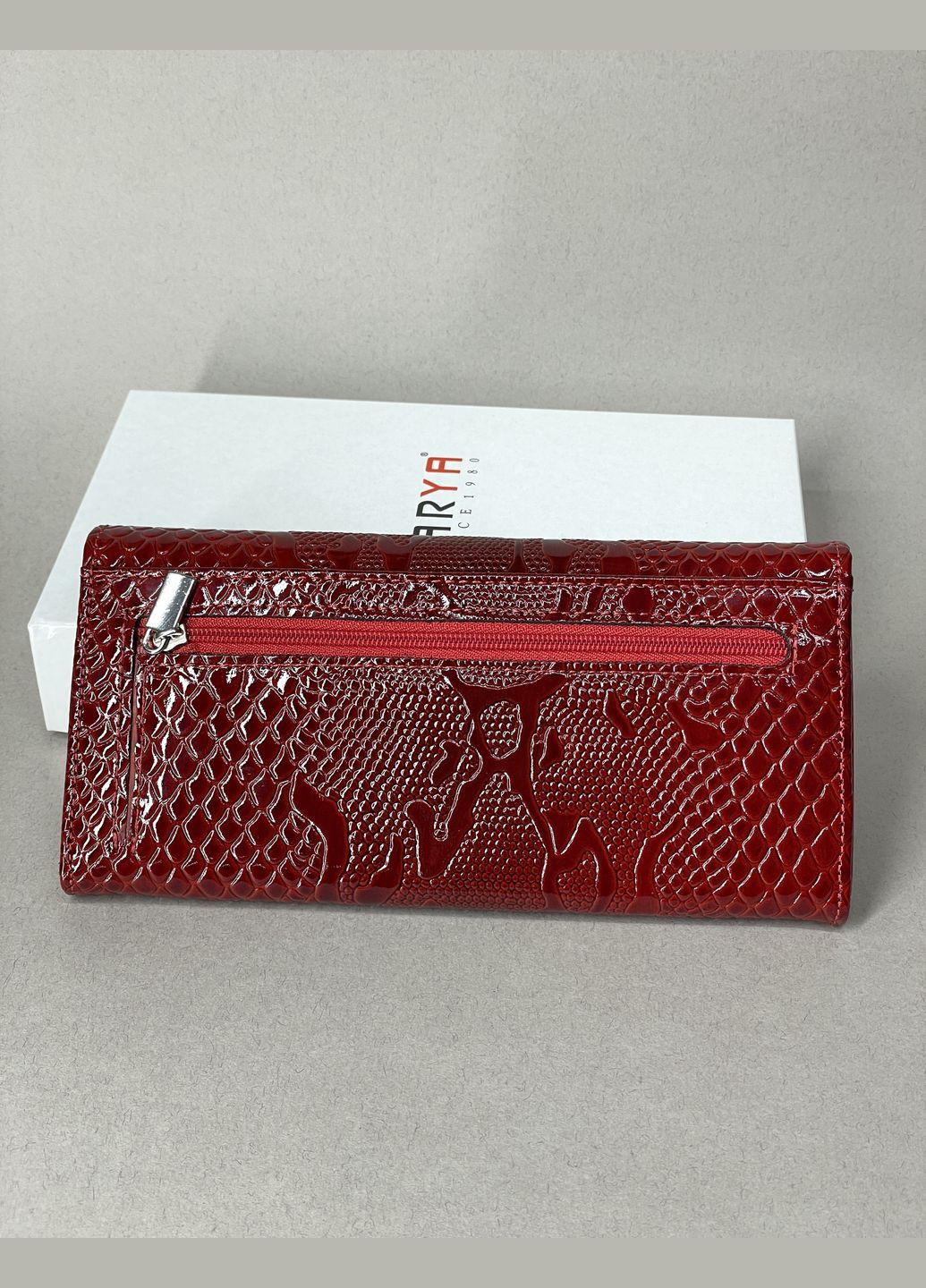 Гаманець жіночий шкіряний лак під рептилію великий Karya Гаманець (345600551)