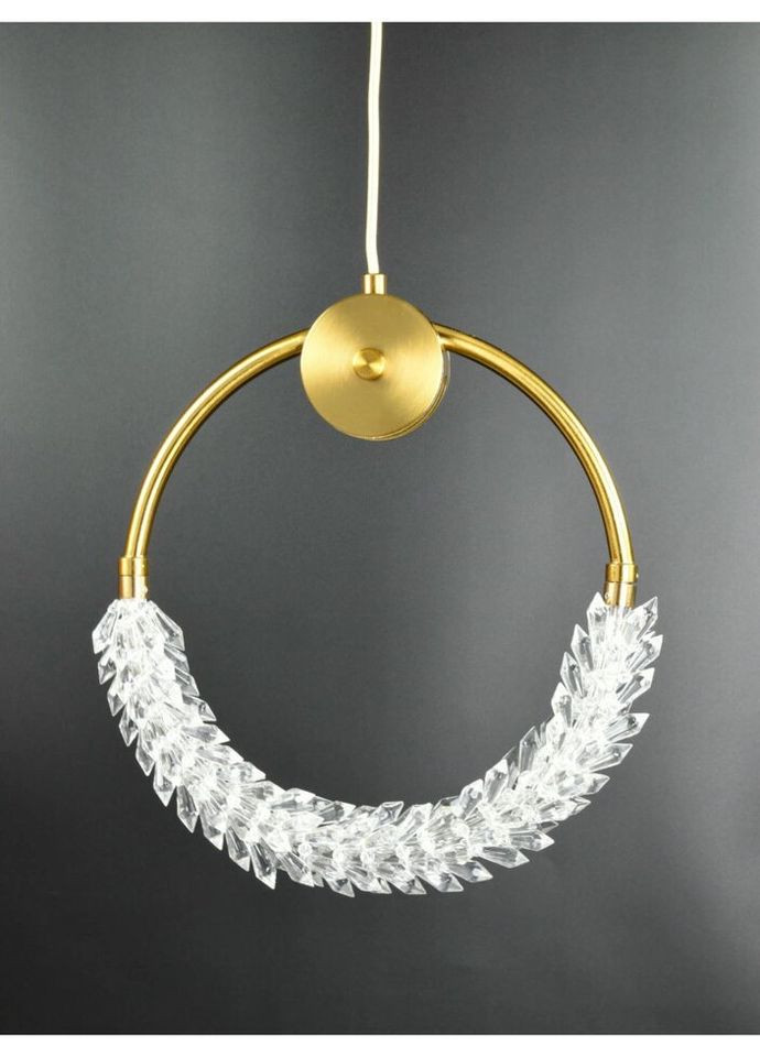 Люстра светодиодная подвесная LED светильник для квартиры на потолок лэд 26482 Латунь 40-180х10х33 см. Sunnysky (324396106)