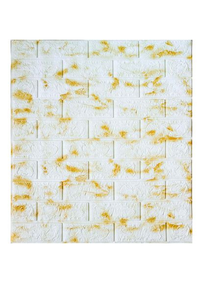 Декоративная 3D панель самоклейка Желто-белый мрамор 700х770х5мм Loft Expert (307287169)
