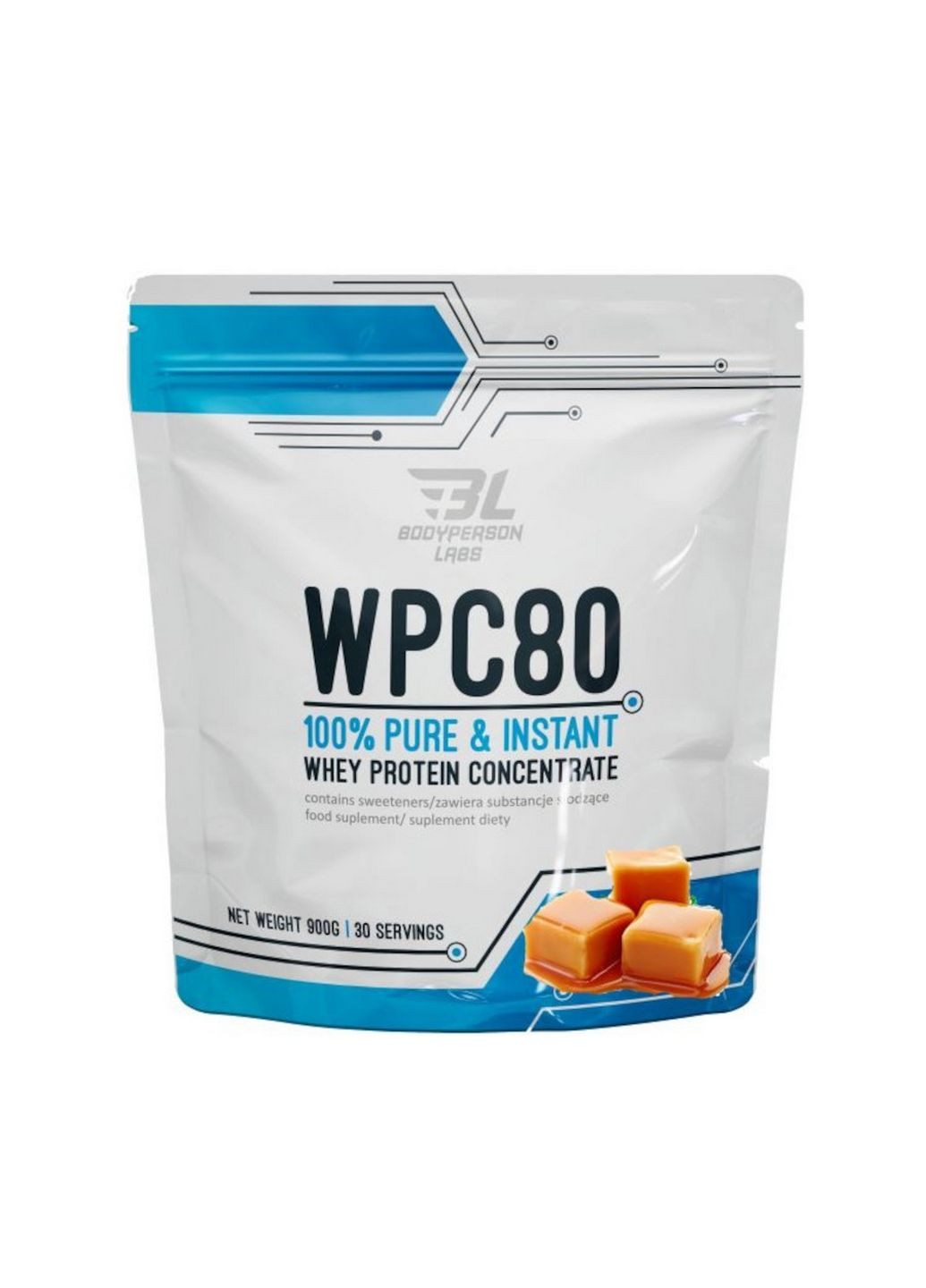 Протеин Labs WPC80, 900 грамм Соленая карамель Bodyperson Labs (293338853)