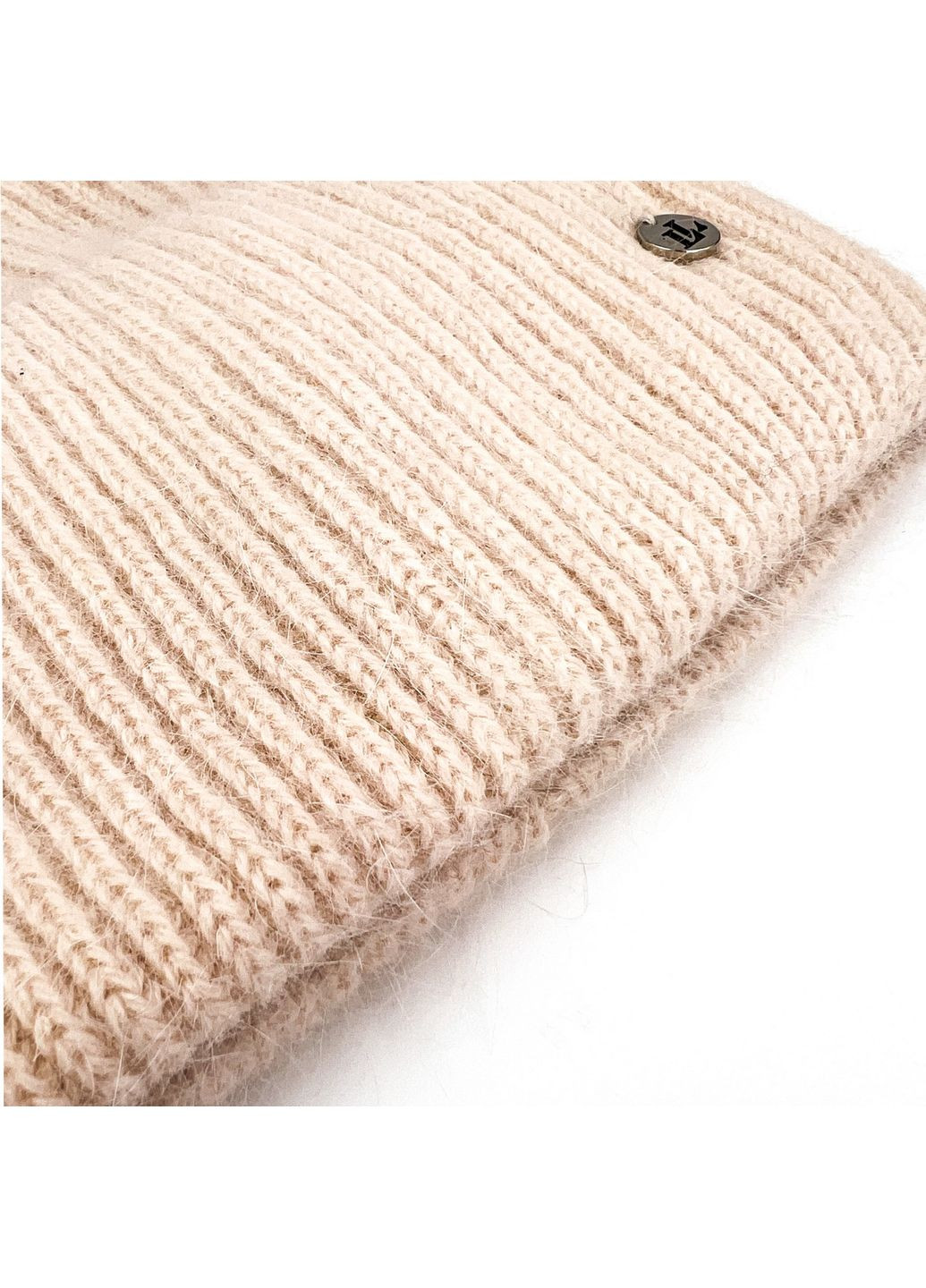 Шапка біні жіноча ангора бежева JOSIE LuckyLOOK 266-902 (322791066)