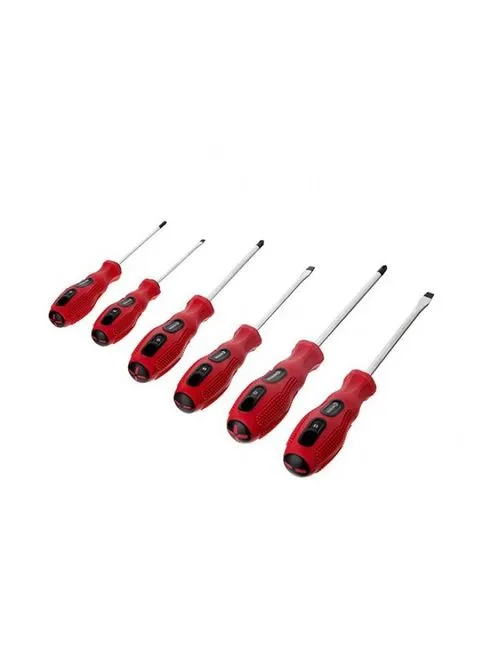 Набор отверток 6 ед. (SL3*75, SL5*100, SL6*125, PH0*75, PH1*100, PH2*125), CrV, Ergo-design INTERTOOL VT-2005 No Brand (405591657)