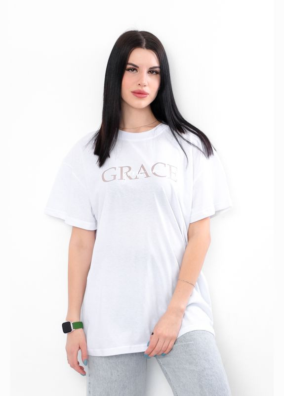 Біла літня футболка жіноча з коротким рукавом Носи своє
