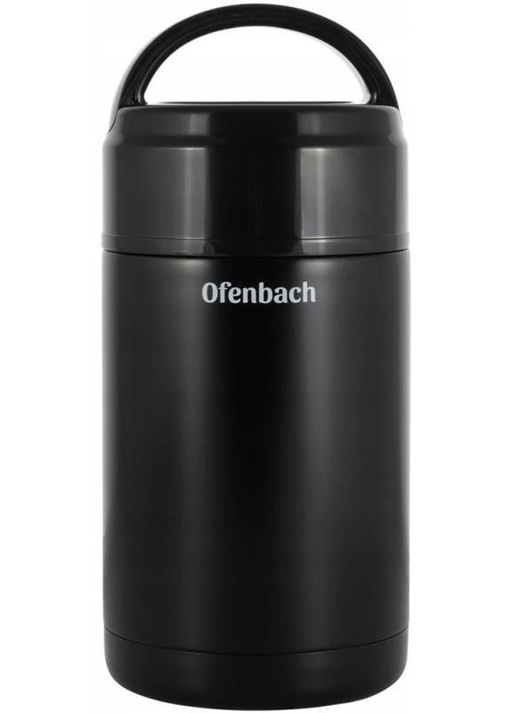 Термос пищевой 1000мл из нержавеющей стали черный термос для еды контейнер для супа и вторых блюд Ofenbach (368978030)