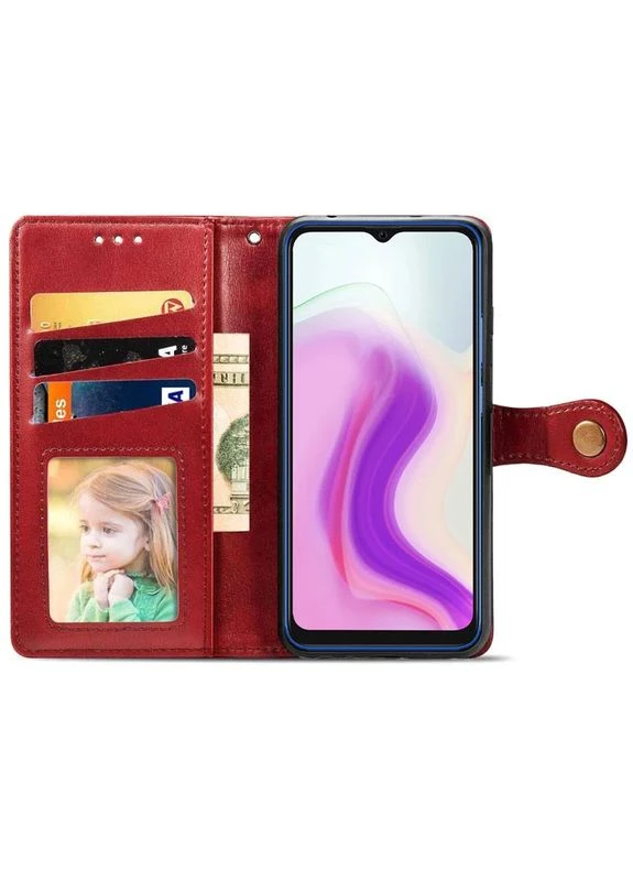 Чехол-книжка GETMAN для Umidigi A9 искусственная кожа красный с подставкой 14,5х7,1 см No Brand Gallant (402119700)